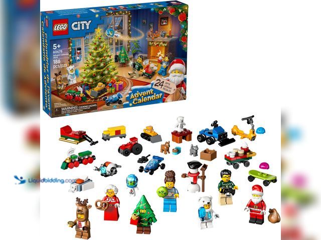 Lot 49-5443989 - LEGO City Advent Calendar 2025 Kids Toy - Holiday Countdown Playset W/Santa & Mrs. Claus Minifigures...