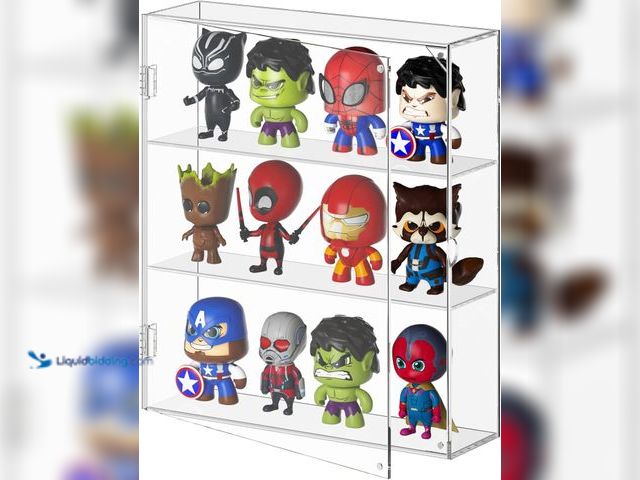 Lot 49-3512326 - AITEE Acrylic Display Case for Mini Funko Pop Figures, Clear Wall Mounted or Desktop 3 Layer Storage...
