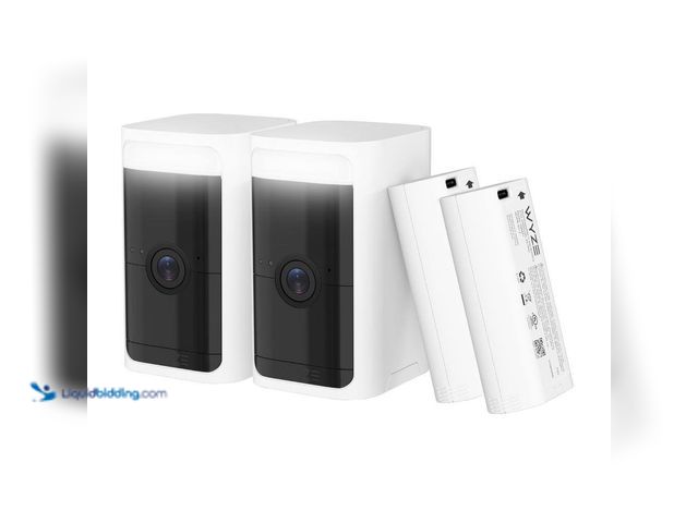 Lot 49-5412963 - Wyze
Battery Cam Pro 2-Pack, Wireless Indoor/Outdoor Home Security Camera, 2k HD Color Night Vision...