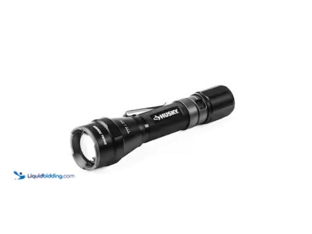 Lot 49-1624566 - Lot of (2) Husky 1800 Lumens Dual Power LED Rechargeable Tactical Focusing Flashlight Model # PVL-FL...