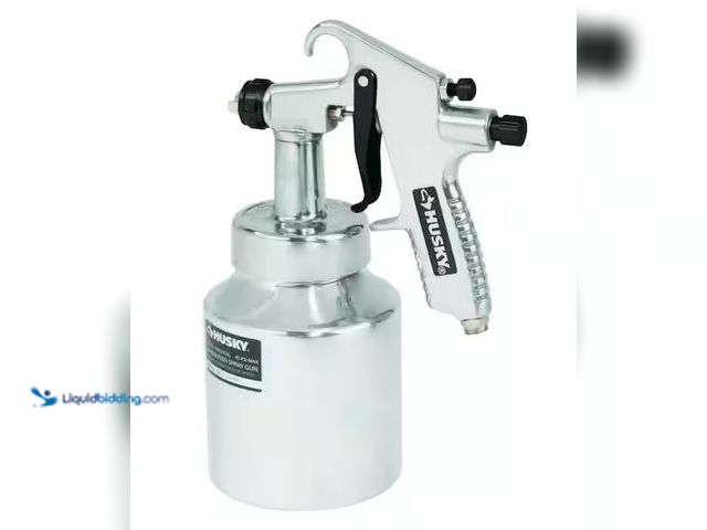 Lot 49-3637863 - Husky Siphon Feed General Purpose Spray Gun, Model # H4920SSG, Used, Scuffs/scratches.   Ref#PA0911