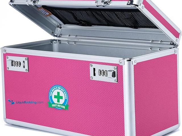 Lot 49-5433720 - Locking Box with Portable Storage Case, 15''x 8.7''x 9.3''，Childproof Medication Lock Organizer, Loc...