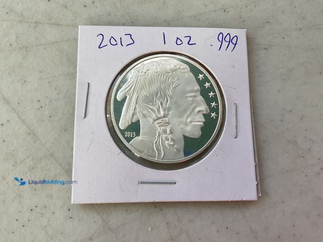 Lot 49-1505527 - 2013 ONE TROY OZ .999 FINE SILVER COIN #COINS1211