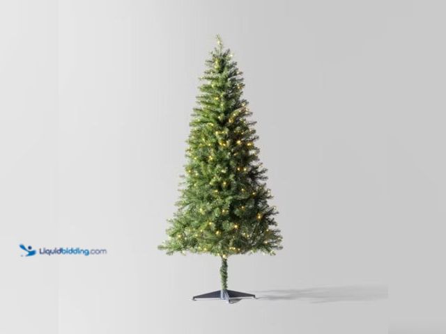 Lot 49-5447537 - Pre-Lit LED Alberta Spruce Artificial Christmas Tree - Wondershop. [Model: 051-01-7131] Unused