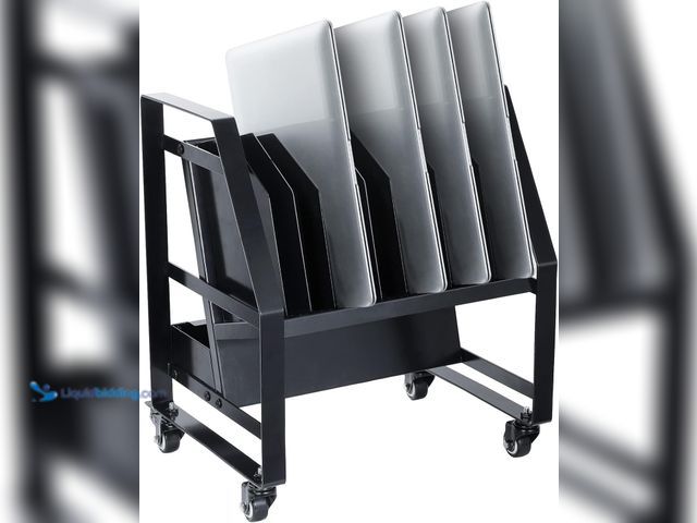 Lot 49-3511854 - Laptop Charging Cart with Wheels - 10-Slot Chromebooks, Laptop Storage Rack & Charging Station for M...
