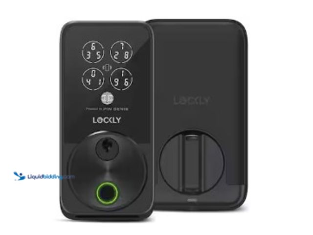 Lot 49-2022533 - Lockly Secure Pro Zeno Series Matte Black Deadbolt WiFi Smart Lock, Apple Home Key, Fingerprint, Key...