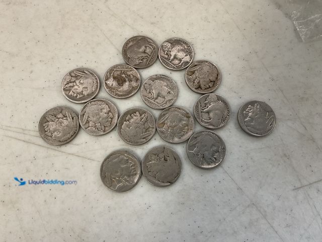 Lot 49-1505722 - LOT OF 15 VINTAGE BUFFALO NICKELS VARIOUS YEARS #COINS0122