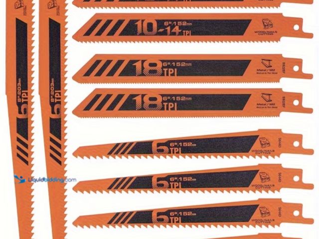 Lot 49-1975718 - New 10pcs Reciprocating Saw Blade Set, Metal And Wood Cutting Saw Blades brand new in case