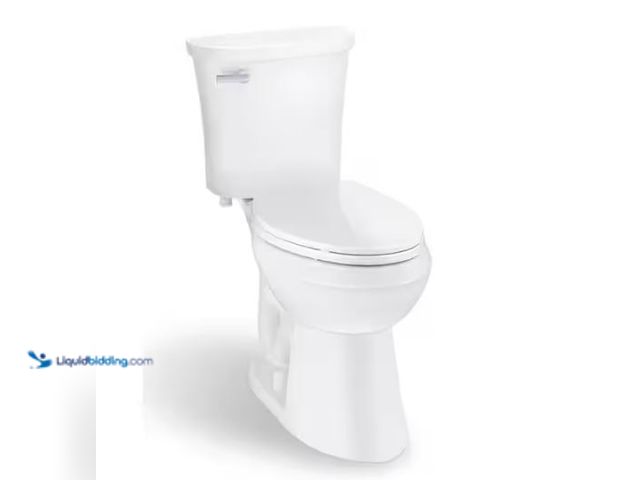 Lot 49-1569178 - Glacier Bay Power Flush 12 inch Rough In Two-Piece 1.28 GPF Single Flush Elongated Toilet in White S...
