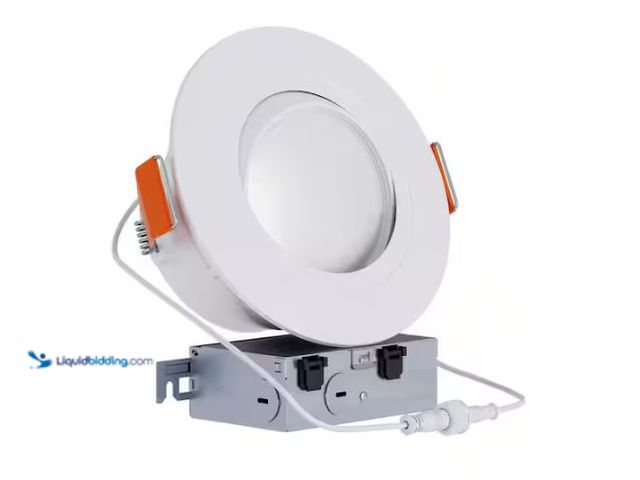 Lot 49-1624501 - HALO RA 6 in. Integrated LED Canless Light Trim, 600 Lumens/900 Lumens, 5-Selectable CCT, D2W, 120-V...