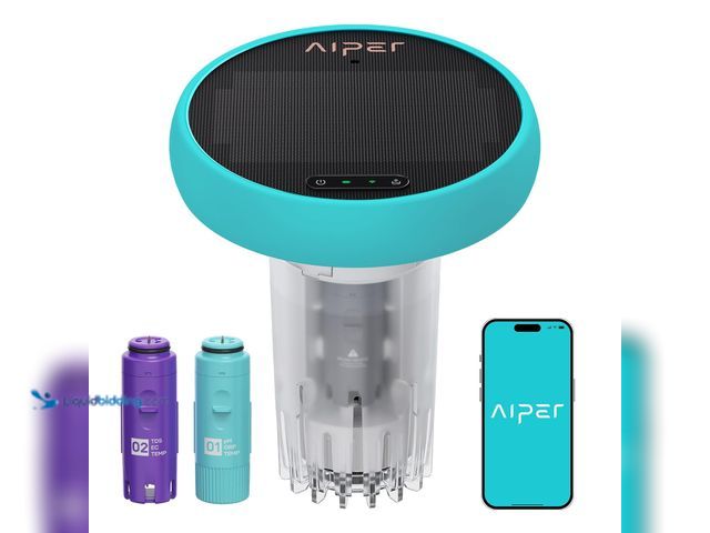 Lot 49-5447587 - AIPER HydroComm Smart Pool Monitor, 24/7 Digital Water Testing for Pools, Hot Tubs & Spas, 5-in-1 Ac...