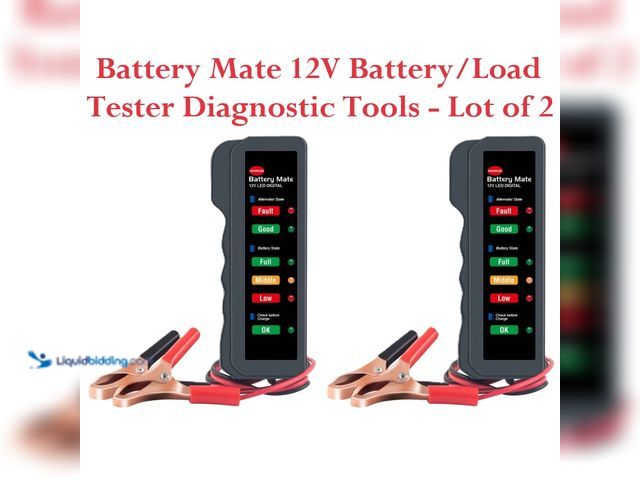 Lot 49-3435014 - Lot of 2 EDIAG Battery Mate 12V Battery/Load Tester Alternator Analyzer Auto Diagnostic Test Tools -...
