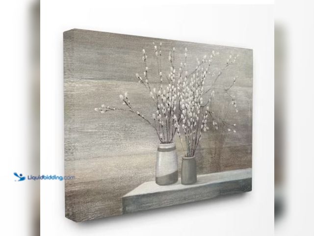 Lot 49-2001011 - Stupell Industries 30 in. x 40 in. "Pussy Willow Still Life" by Wild Apple Printed Canvas Wall Art, ...