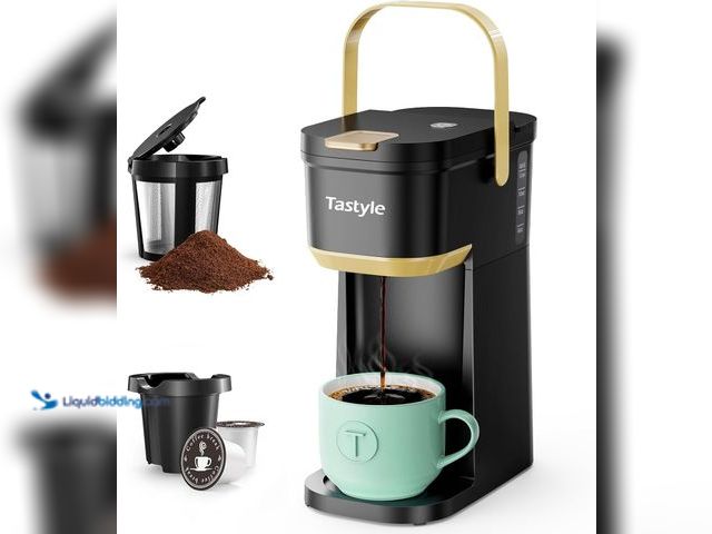 Lot 49-3528541 - Single Serve One Cup Coffee Maker, for K Cups and Grounds, Mini Coffee Maker with Portable Handle, 6...