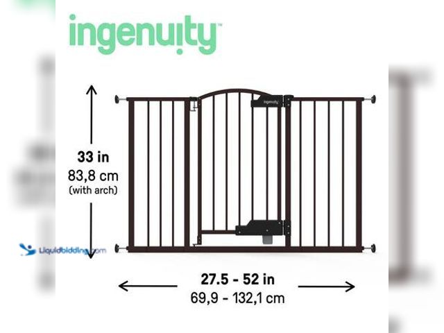 Lot 49-5549902 - INGENUITY Thruway 52W Series Hands-Free GlideOpen Pressure/Hardware Mounted Pet and Baby Gate, 24"-5...