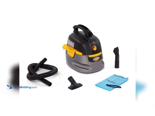 Lot 49-2004227 - Stinger 2.5 Gal. 1.75 Peak HP Small Shop Vacuum Wet Dry Vac with Filter Bag, Hose, Utility and Car N...