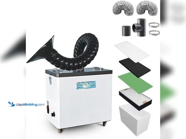 Lot 49-5435932 - Adjustable 245W Fume Extractor with 5 Stage Filters Welding Smoke Extractor Purifier DTF Fume Extrac...