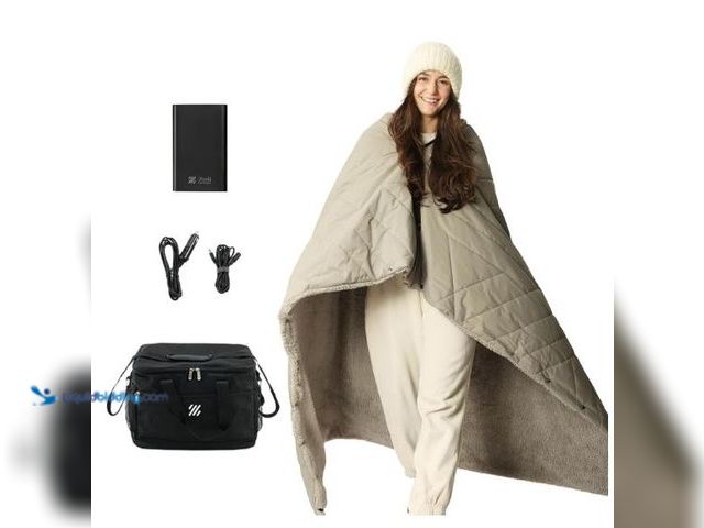 Lot 49-3473775 - ZonLi Z-Walk Battery Operated Heated Blanket, Rechargeable 12v Portable Heated Blanket with 3 Heatin...