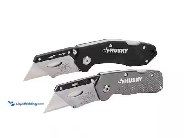 Lot 49-5557988 - Husky
2-Pack Folding Utility Knives, Factory Sealed in a PK of 2