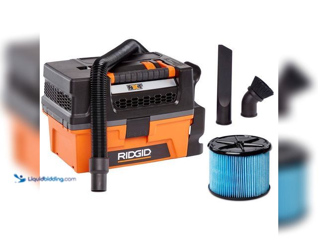 Lot 49-5435551 - RIDGID
3 Gal. 5.0 Peak HP NXT Shop Vacuum Wet Dry Vac with Fine Dust Filter, Expandable Hose and Ac...