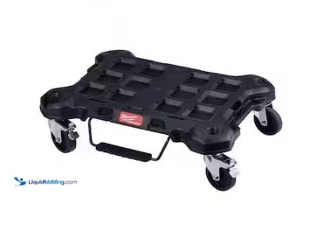 Lot 49-1624333 - Milwaukee PACKOUT Dolly 24 in. x 18 in. Black Multi-Purpose Utility Tool Cart Model # 48-22-8410, Un...