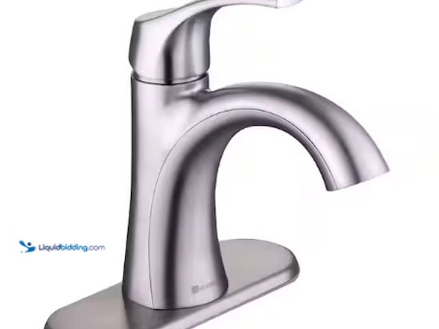 Lot 49-3631231 - Glacier Bay Arnette Single Handle Single Hole Bathroom Faucet in Brushed Nickel, Model # HD67958W-64...