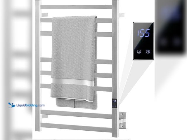 Lot 49-2001444 - Peaktrivol 8-Bar Heated Towel Rack – Quick Heating Electric Towel Warmer with Adjustable Temperature...