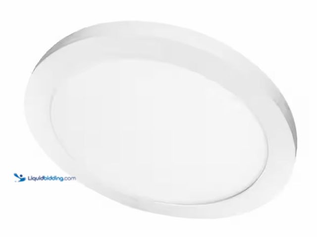 Lot 49-3611930 - Commercial Electric 15 in. 22.5-Watt Dimmable White Integrated LED 1650 Lumens Round Flat Panel Flus...