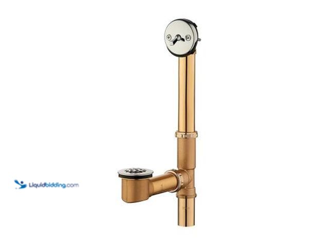 Lot 49-5539839 - Everbilt Trip Lever 1-1/2 in. 20-Gauge Brass Pipe Bath Waste and Overflow Drain in Chrome. Model # S...
