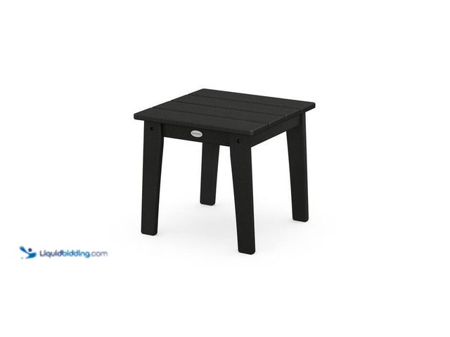 Lot 49-2000724 - POLYWOOD Lakeside Black Square Plastic Outdoor Side Table, Model # CTL19BL, unused, has attachments....