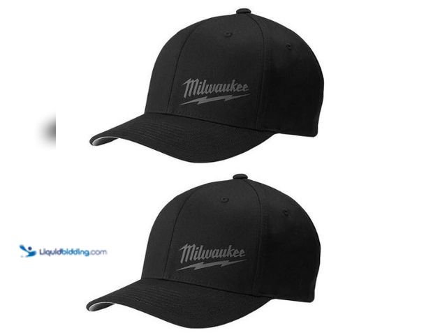 Lot 49-3616518 - (2-Pk) Milwaukee Large/Extra Large Black Fitted Hat - Unused Model # 1005144551