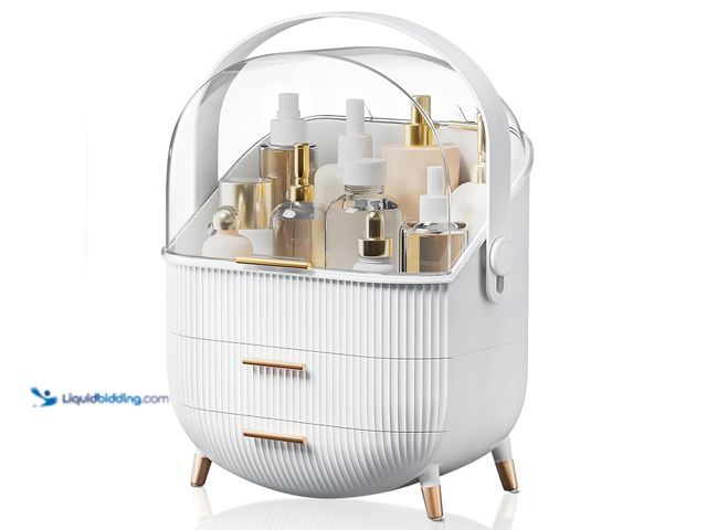 Lot 49-5453123 - Makeup Organizers, Make Up Organizer for Vanity, Countertop Cosmetic Storage with Drawers and Transp...