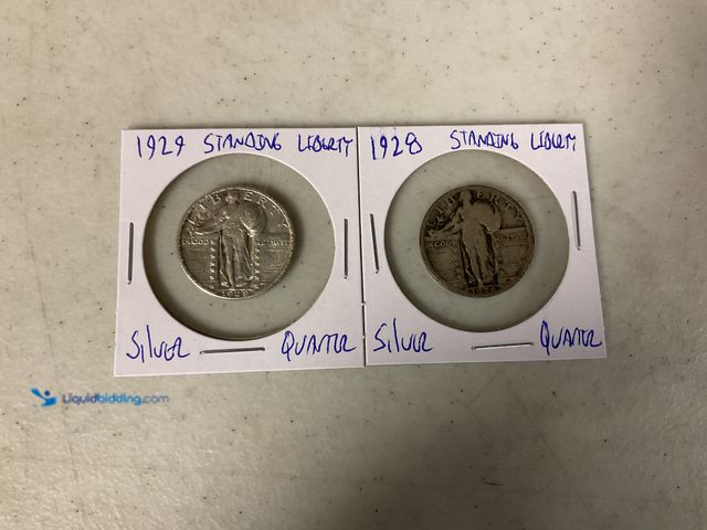 Lot 49-1830711 - LOT OF 2 STANDING LIBERTY SILVER QUARTERS INCLUDING 1928 AND 1929 #COINS0219