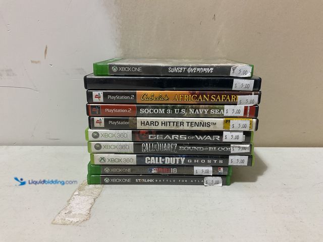 Lot 49-1835334 - Other WOW AN AMAZING LOT OF 10 VIDEO GAMES FROM XBOX 360, PLAYSTATION 2, AND XBOX ONE INCLUDING SUNS...