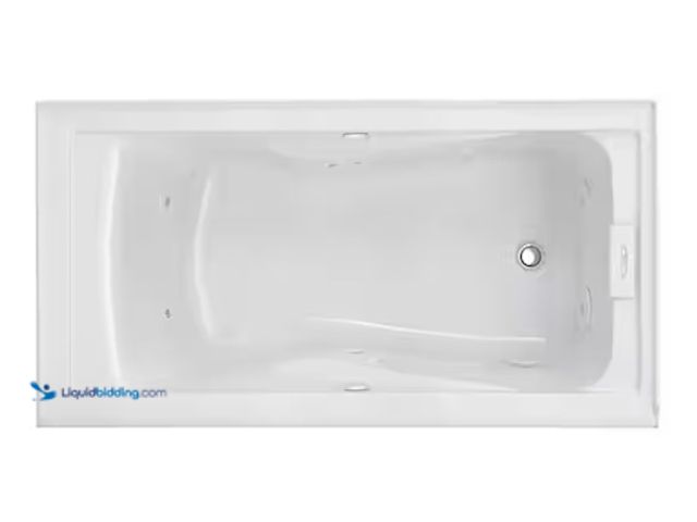 Lot 49-1617031 - American Standard Lifetime 5 ft. x 32 in. Left Hand Outlet Whirlpool Tub in White, Model # 2425L-LHO...