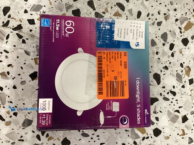 Lot 49-5414513 - philips LED 6 in. 60-Watt Equivalent Slim Canless Recessed Light 5CCT (1-Pack) Model # 580399 unused