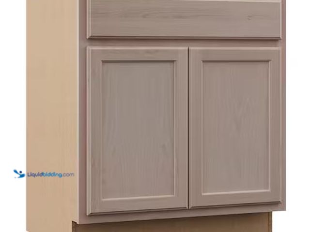 Lot 49-5478721 - Hampton Bay
Recessed Panel 30 in. W x 24 in. D x 34.5 in. H Assembled Sink Base Cabinet in Unfinish...