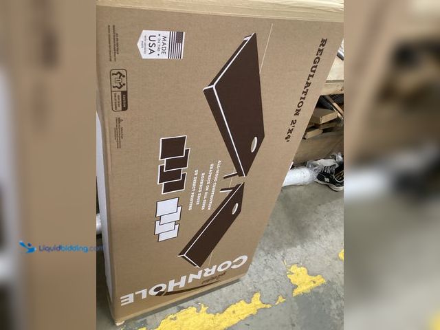 Lot 49-5411706 - YouTheFan NFL 2’ x 4’ :New England Patriots Professional Wood Cornhole Game. Model: B0DF32HJMQ. Unus...