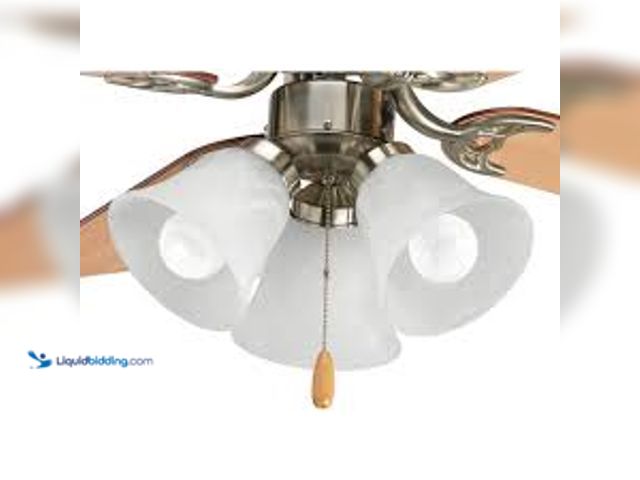 Lot 49-5414788 - Fan Light Kits Collection 3-Light Brushed Nickel Ceiling Fan Light Kit. Model # P2600-09WB. New