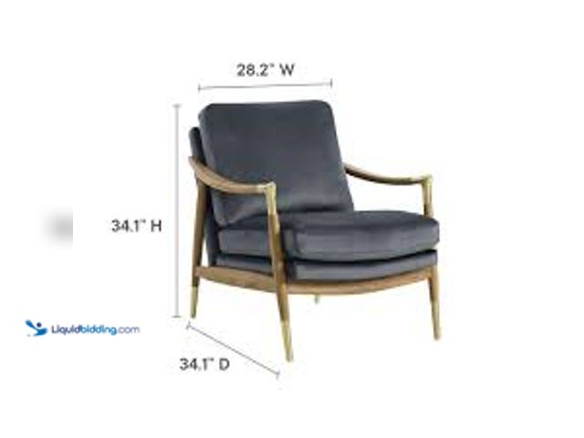 Lot 49-5448839 - MODWAY Modway Langford Stain-Resistant Performance Velvet Armchair. Model # EEI-7056-CAB-WAL. Unused