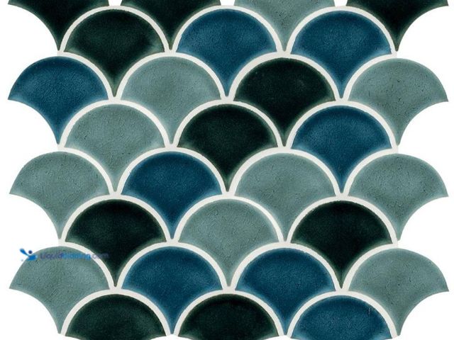 Lot 49-5547917 - MSI
Azul Scallop 13 in. x 10 in. x 8 mm Glossy Porcelain Mosaic Kitchen & Bath Wall Tile (9.1 sq. f...