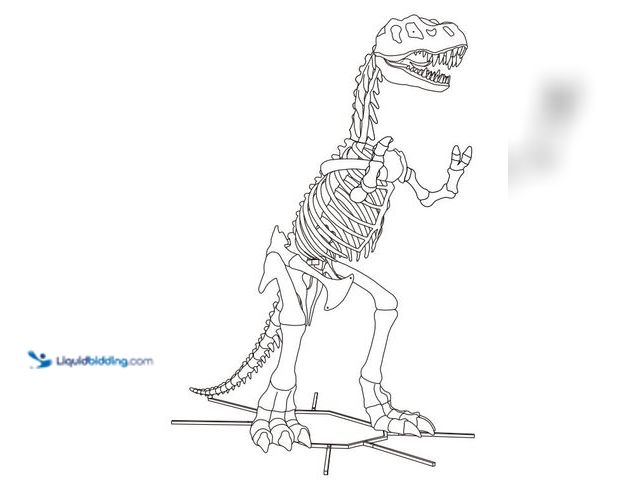 Lot 49-2001153 - Home Accents Holiday Grave and Bones 9 ft. Giant-sized LED T-Rex, Model # 25PA03065, Unused, Has att...