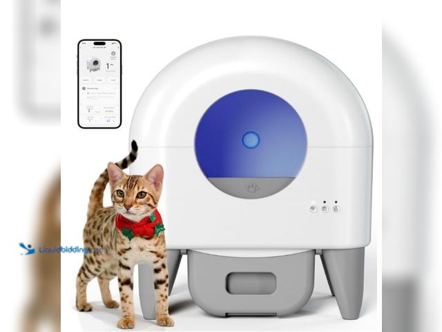Lot 49-3473704 - Automatic Cat Litter Box Self Cleaning Litter Box Large Capacity for Multiple Cats, App Control with...