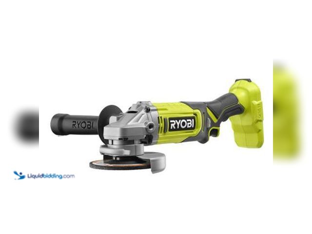 Lot 49-5539862 - RYOBI ONE+ 18V Cordless 4-1/2 in. Angle Grinder (Tool Only). Model # PCL445B. Used