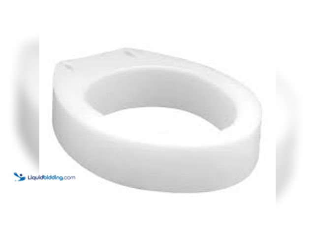 Lot 49-3540345 - Carex Health Brands Hinged Toilet Seat Riser - Elongated. Model # FGB32100 0000. Unused