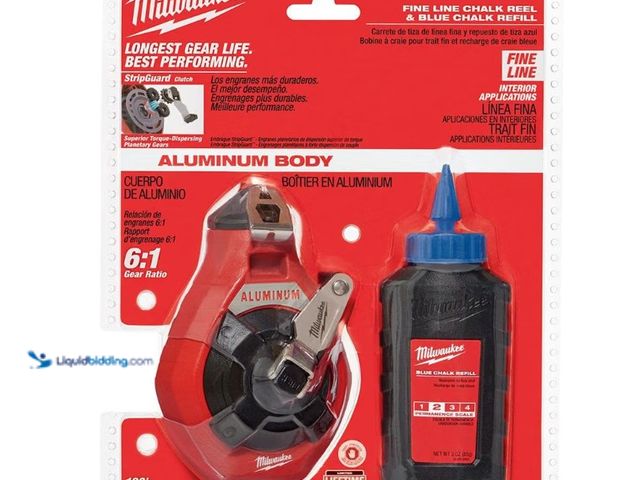 Lot 49-5574011 - Milwaukee Electric - 100 PRECISION LINE CHALK REEL KIT BONUS BOLD LINE. B079LGVSNP. New