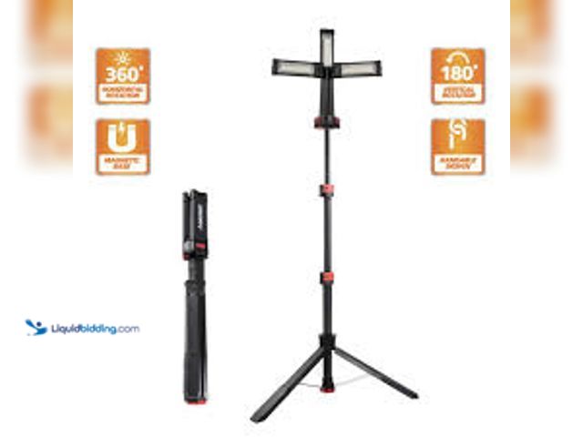 Lot 49-5459997 - Husky 2200-Lumen Tripod. Model # K40437. Unused. Comes with charger. Working condition.