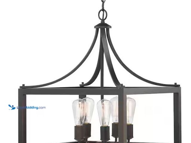 Lot 49-3527842 - Hampton Bay
Boswell Quarter 20 in. 5-Light Distressed Black Farmhouse Pendant for Kitchen or Entryw...
