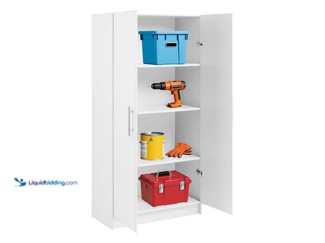 Lot 49-5435664 - Prepac
Wood Freestanding Garage Cabinet in White (32 in. W x 65 in. H x 16 in. D) (attachments and ...