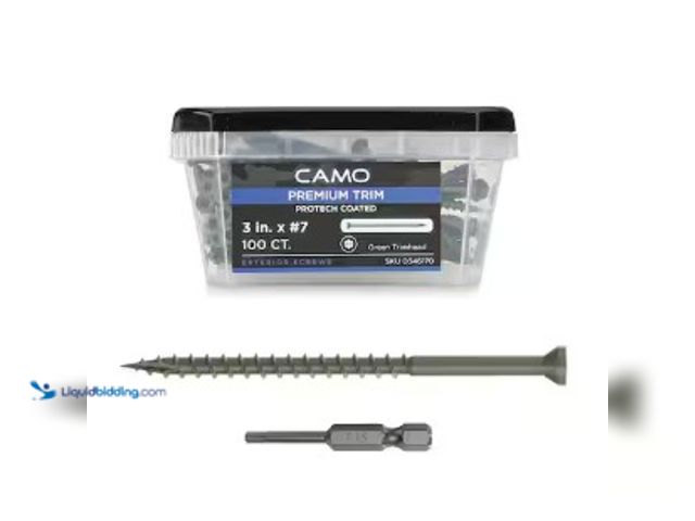 Lot 49-2022930 - Lot of (3) CAMO 3 in. #7 ProTech Green Premium Star Drive Trim Screws (100-Count), Model # 0346170, ...